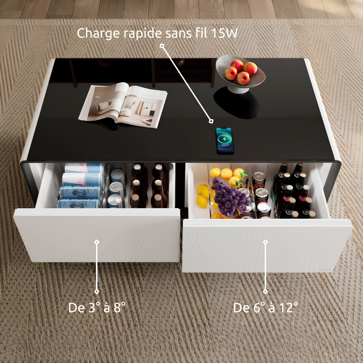 Fonctions de la table basse intelligente